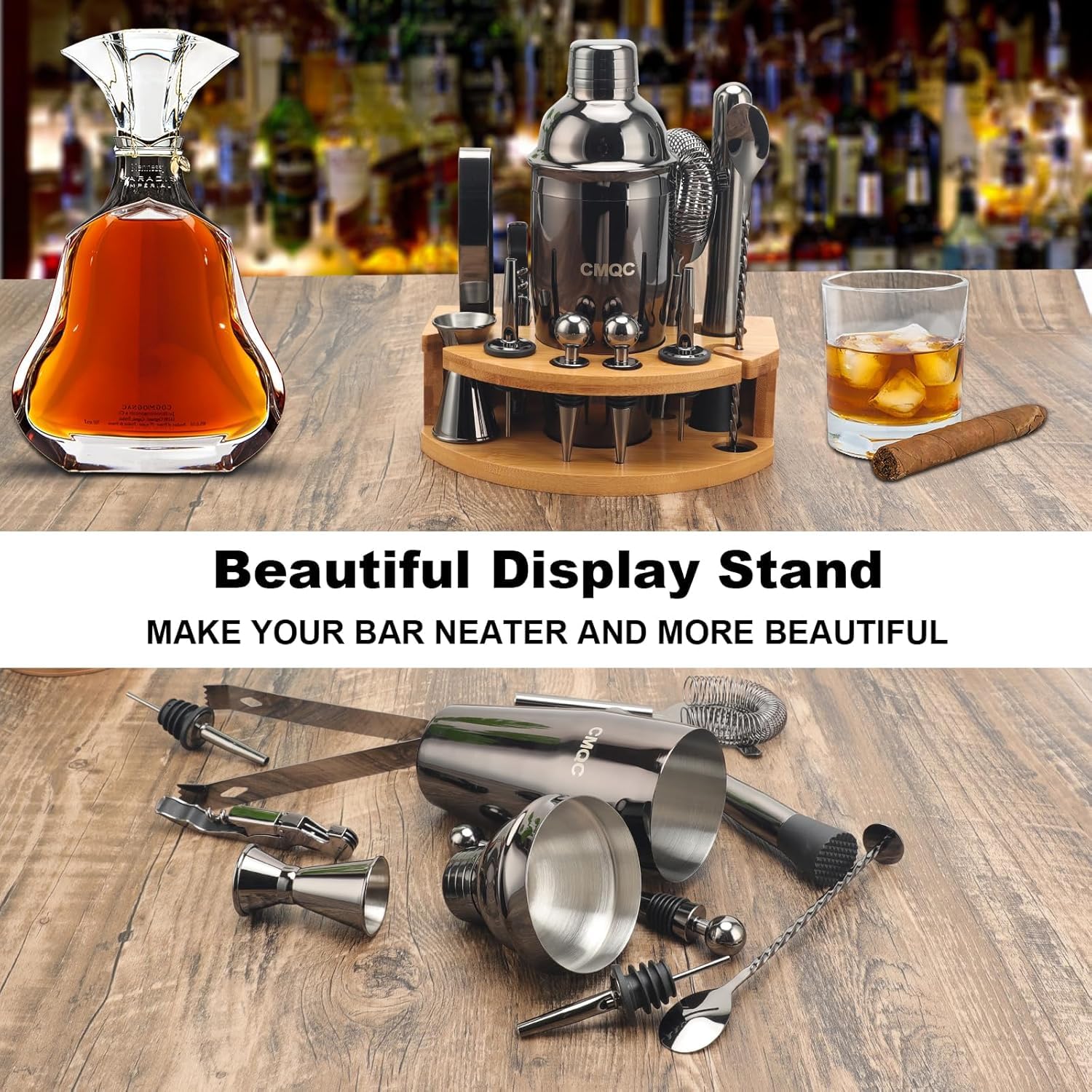 Ｂａｒｔｅｎｄｅｒ １２ 12-Piece Bartending Kit, Bar Bartender Tools with Stylish